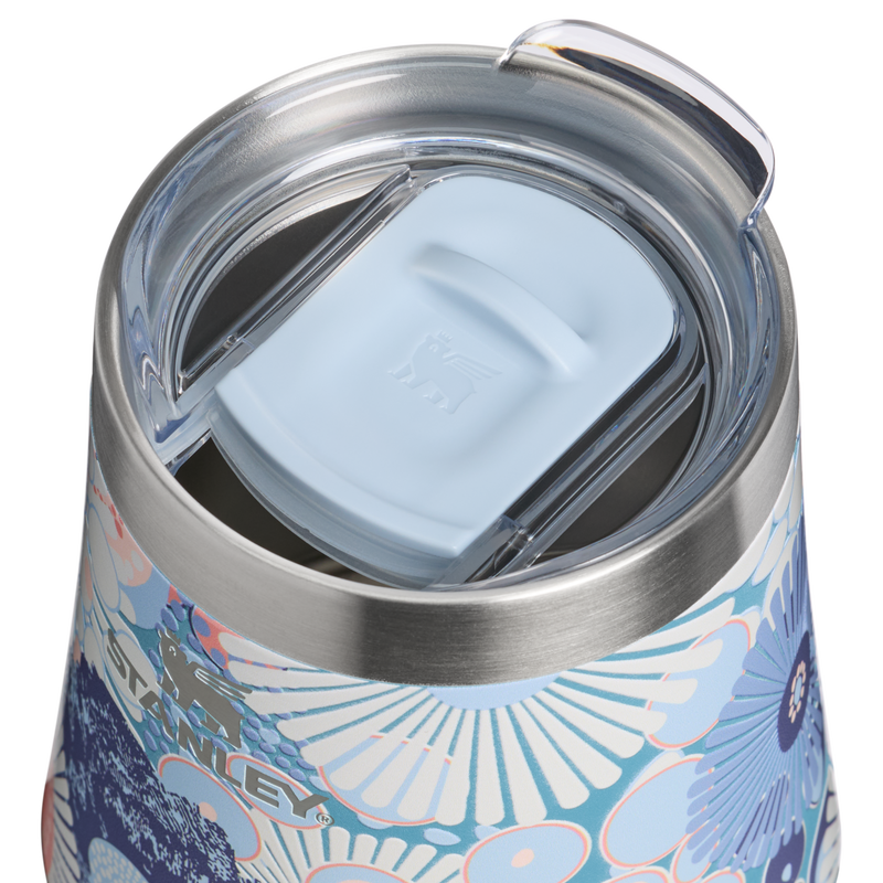 Stanley 1913 The Reserve Wine Tumbler 11 OZ in Blue Dream Wildflower | Lid Detailed View