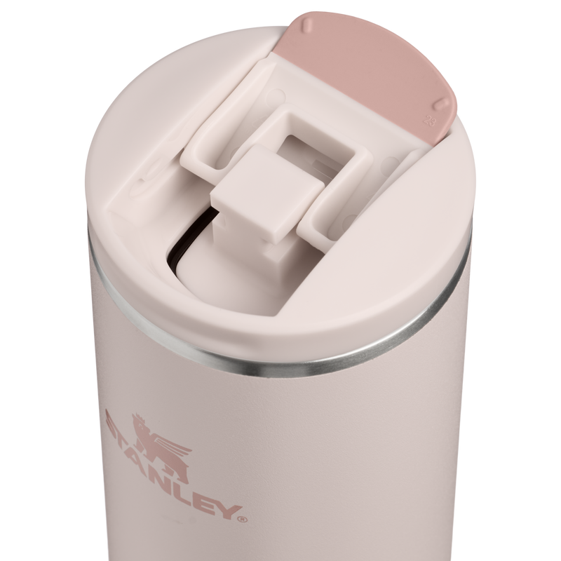 Stanley 1913 The Transit Flip Top Mug 20 OZ in Rose Quartz | Lid Detailed View