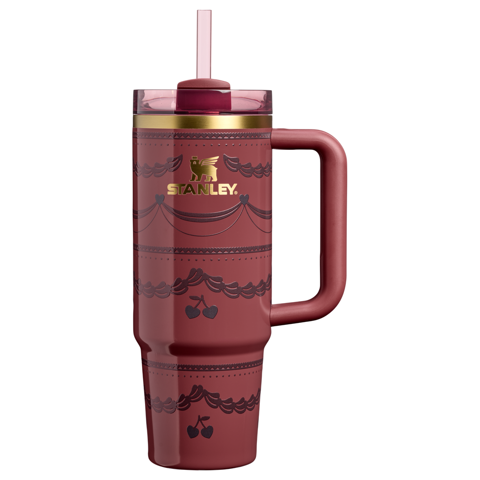 Stanley 1913 The Valentine’s Day Quencher H2.0 Flowstate™ Tumbler 30 OZ in Red Velvet Cake | Front View