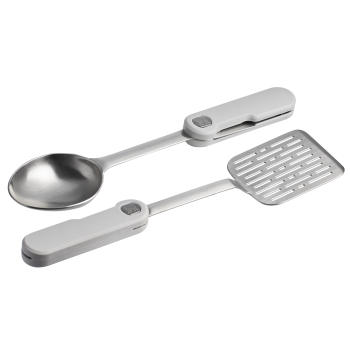 Stanley 1913 The Wildfare Pro Fold & Go Utensil Set 2-piece set in Pale Pebble | Front View