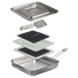 Swatch for Stanley 1913 The Wildfare Pro Square Pan Cookset 5-piece set 2 QT in Pale Pebble + Stone | Cross Section View