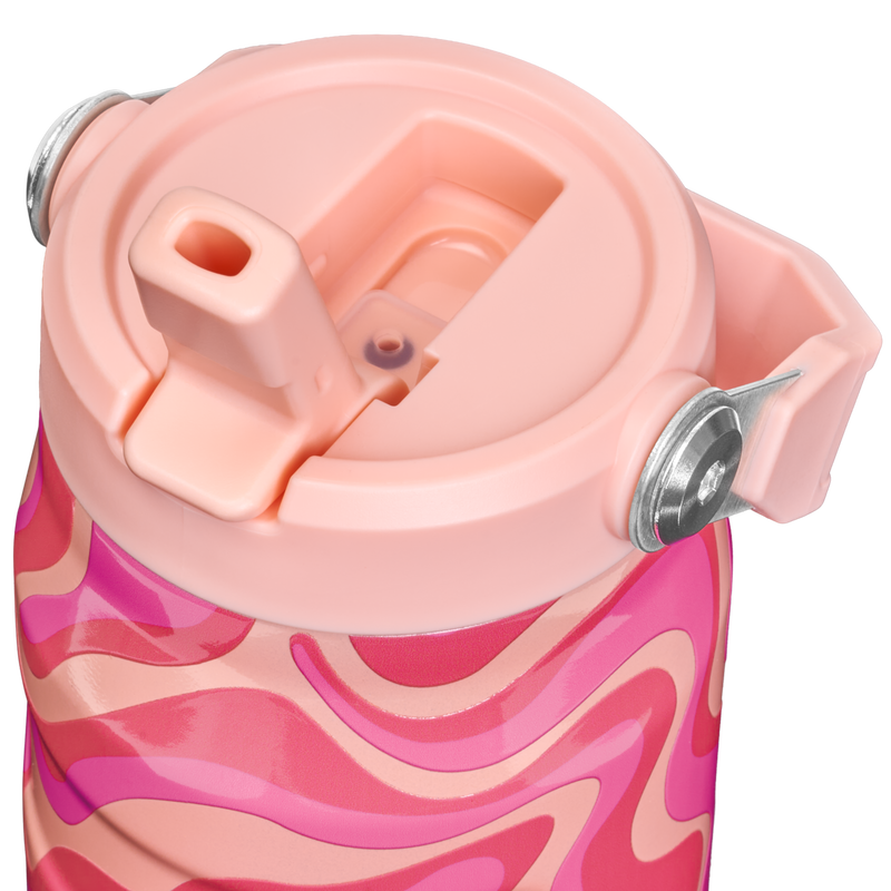 Stanley 1913 The IceFlow™ Bottle Flip Straw 2.0 24 OZ in Sorbet Groove | Lid Detailed View